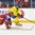 ST. CATHARINES, CANADA - JANUARY 15: Sweden's Hanna Olsson #23 skates the puck against Russia's Yekaterina Lobova #28 during bronze medal game action at the 2016 IIHF Ice Hockey U18 Women's World Championship. (Photo by Francois Laplante/HHOF-IIHF Images)

